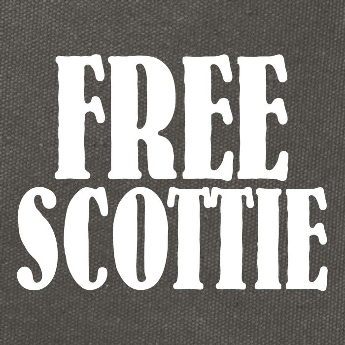 Free Scottie Mugshot Cotton Canvas Backpack