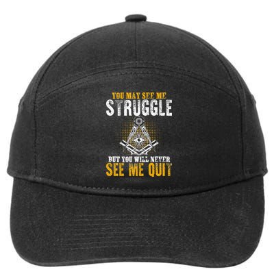 Freemason Sayings Masonry Freemasonry Masonic Freemason 7-Panel Snapback Hat