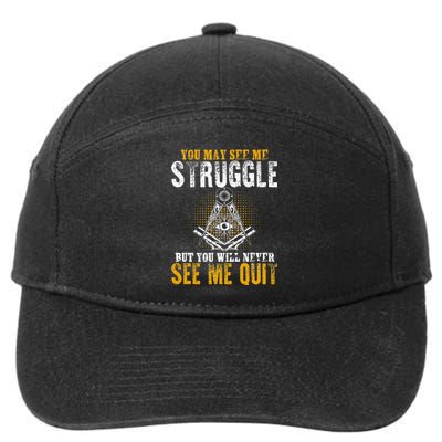 Freemason Sayings Masonry Freemasonry Masonic Freemason 7-Panel Snapback Hat