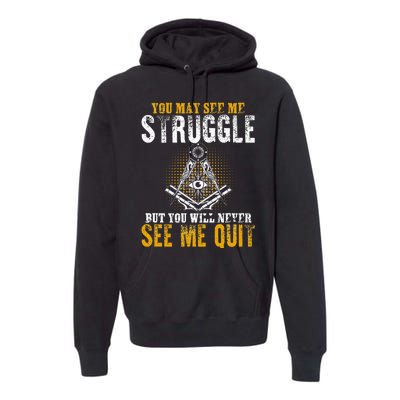 Freemason Sayings Masonry Freemasonry Masonic Freemason Premium Hoodie