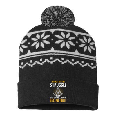 Freemason Sayings Masonry Freemasonry Masonic Freemason USA-Made Snowflake Beanie