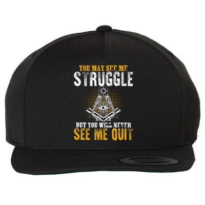 Freemason Sayings Masonry Freemasonry Masonic Freemason Wool Snapback Cap