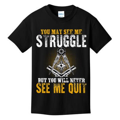 Freemason Sayings Masonry Freemasonry Masonic Freemason Kids T-Shirt