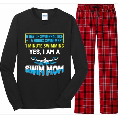 Funny Swim Mom 6 Day Of Swim Practice Yes I'm A Swim Mom Gift Long Sleeve Pajama Set