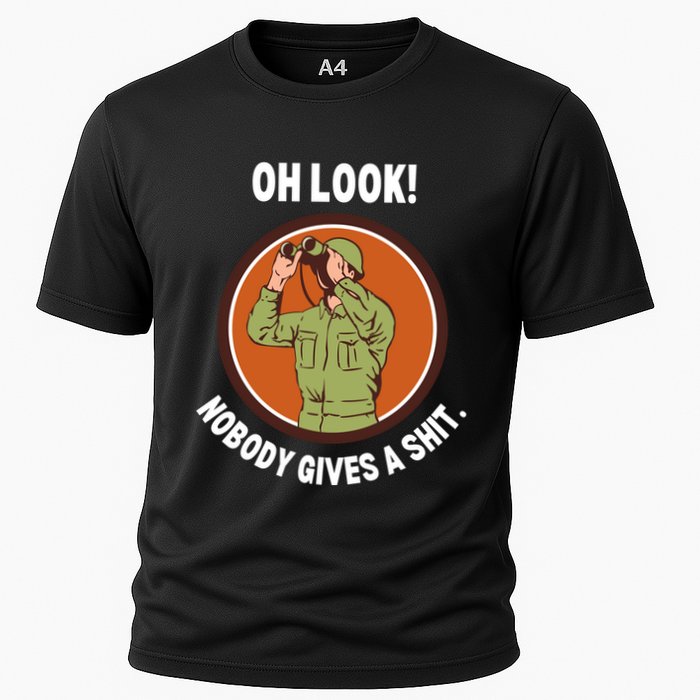 Funny Sarcastic Men Says Oh Look Nobody Gives A Shit Funny Novelty Sayings Cooling Performance Crew T-Shirt