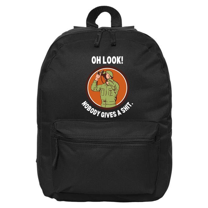 Funny Sarcastic Men Says Oh Look Nobody Gives A Shit Funny Novelty Sayings 16 in Basic Backpack