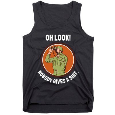 Funny Sarcastic Men Says Oh Look Nobody Gives A Shit Funny Novelty Sayings Tank Top