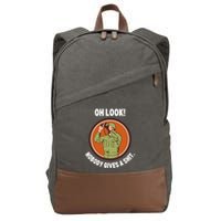 Funny Sarcastic Men Says Oh Look Nobody Gives A Shit Funny Novelty Sayings Cotton Canvas Backpack