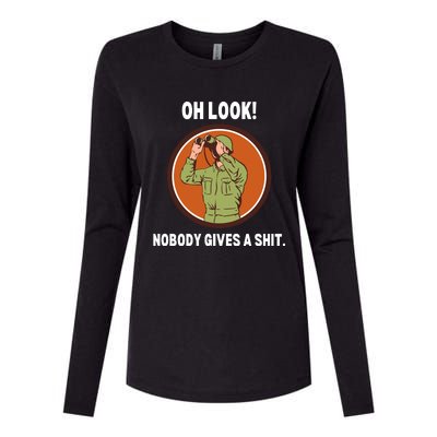 Funny Sarcastic Men Says Oh Look Nobody Gives A Shit Funny Novelty Sayings Womens Cotton Relaxed Long Sleeve T-Shirt