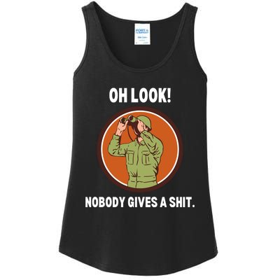 Funny Sarcastic Men Says Oh Look Nobody Gives A Shit Funny Novelty Sayings Ladies Essential Tank