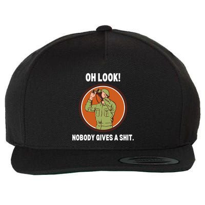 Funny Sarcastic Men Says Oh Look Nobody Gives A Shit Funny Novelty Sayings Wool Snapback Cap
