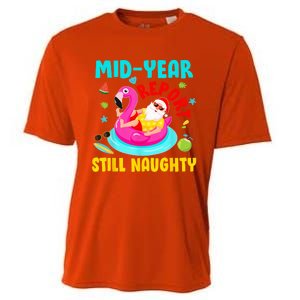 Funny Santa Mid Year Report Still Naughty Christmas In July Cooling Performance Crew T-Shirt