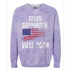 Felon Supporter Meme Voting Humor Make Your Vote Count Colorblast Crewneck Sweatshirt