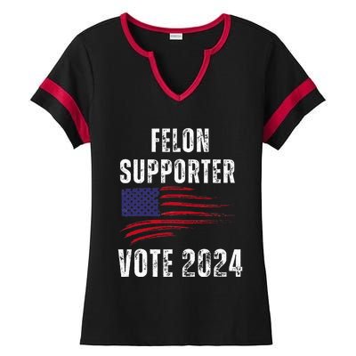 Felon Supporter Meme Voting Humor Make Your Vote Count Ladies Halftime Notch Neck Tee