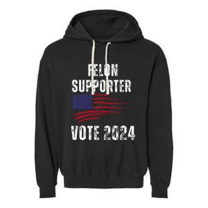 Felon Supporter Meme Voting Humor Make Your Vote Count Garment-Dyed Fleece Hoodie