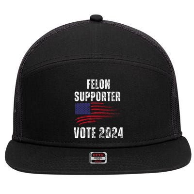 Felon Supporter Meme Voting Humor Make Your Vote Count 7 Panel Mesh Trucker Snapback Hat