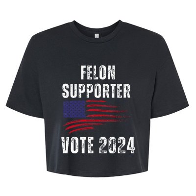 Felon Supporter Meme Voting Humor Make Your Vote Count Bella+Canvas Jersey Crop Tee