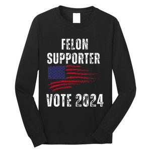 Felon Supporter Meme Voting Humor Make Your Vote Count Long Sleeve Shirt