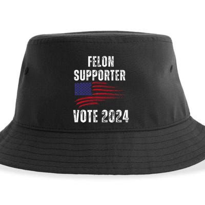Felon Supporter Meme Voting Humor Make Your Vote Count Sustainable Bucket Hat