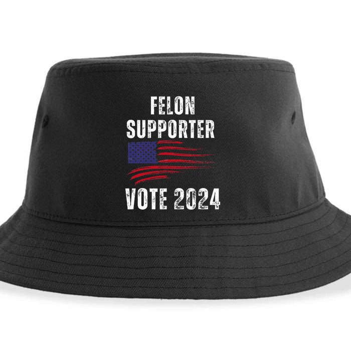 Felon Supporter Meme Voting Humor Make Your Vote Count Sustainable Bucket Hat