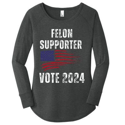 Felon Supporter Meme Voting Humor Make Your Vote Count Women's Perfect Tri Tunic Long Sleeve Shirt