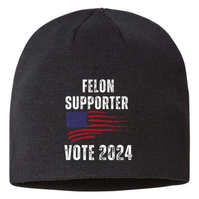 Felon Supporter Meme Voting Humor Make Your Vote Count Sustainable Beanie