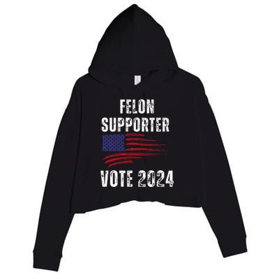 Felon Supporter Meme Voting Humor Make Your Vote Count Crop Fleece Hoodie