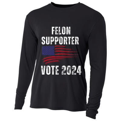 Felon Supporter Meme Voting Humor Make Your Vote Count Cooling Performance Long Sleeve Crew