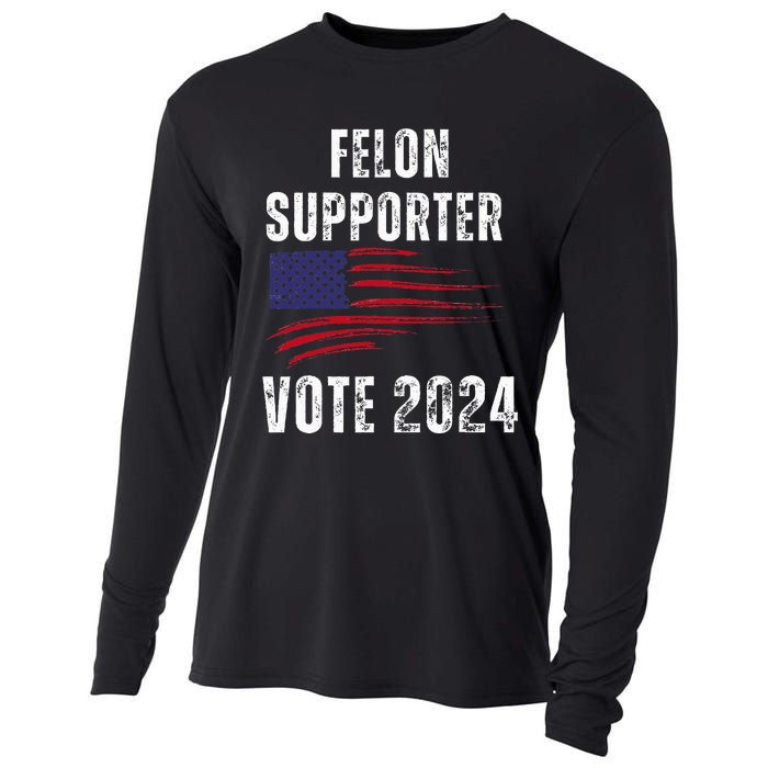 Felon Supporter Meme Voting Humor Make Your Vote Count Cooling Performance Long Sleeve Crew