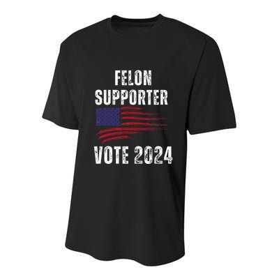 Felon Supporter Meme Voting Humor Make Your Vote Count Youth Performance Sprint T-Shirt