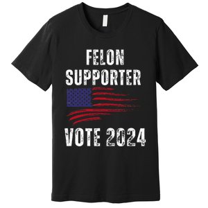 Felon Supporter Meme Voting Humor Make Your Vote Count Premium T-Shirt