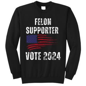 Felon Supporter Meme Voting Humor Make Your Vote Count Tall Sweatshirt