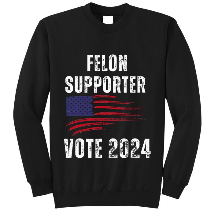 Felon Supporter Meme Voting Humor Make Your Vote Count Tall Sweatshirt