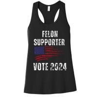 Felon Supporter Meme Voting Humor Make Your Vote Count Women's Racerback Tank