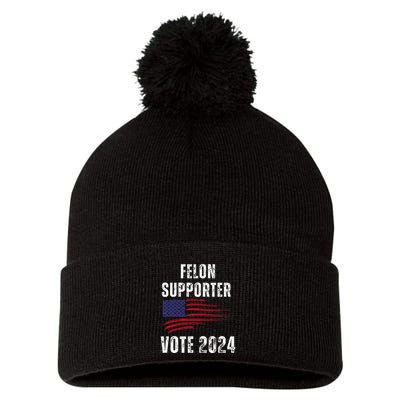 Felon Supporter Meme Voting Humor Make Your Vote Count Pom Pom 12in Knit Beanie