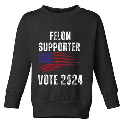 Felon Supporter Meme Voting Humor Make Your Vote Count Toddler Sweatshirt