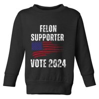 Felon Supporter Meme Voting Humor Make Your Vote Count Toddler Sweatshirt