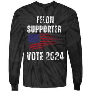 Felon Supporter Meme Voting Humor Make Your Vote Count Tie-Dye Long Sleeve Shirt