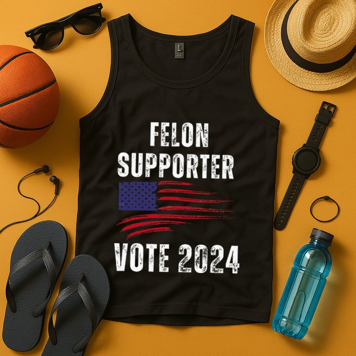 Felon Supporter Meme Voting Humor Make Your Vote Count Tank Top