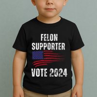 Felon Supporter Meme Voting Humor Make Your Vote Count Toddler T-Shirt