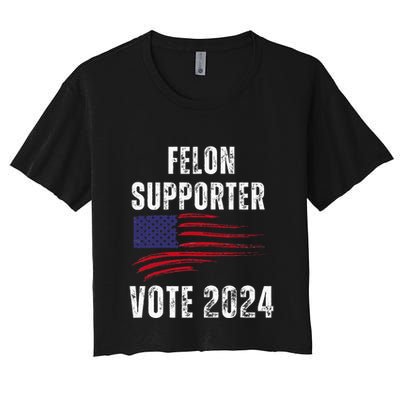 Felon Supporter Meme Voting Humor Make Your Vote Count Crop Top