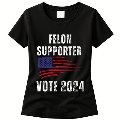 Felon Supporter Meme Voting Humor Make Your Vote Count Womens T-Shirt