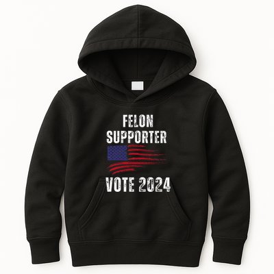 Felon Supporter Meme Voting Humor Make Your Vote Count Kids Hoodie