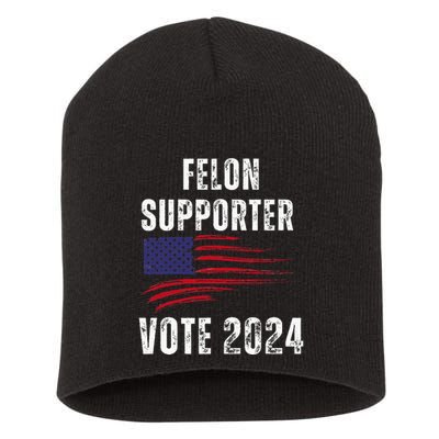 Felon Supporter Meme Voting Humor Make Your Vote Count Short Acrylic Beanie