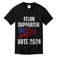 Felon Supporter Meme Voting Humor Make Your Vote Count Kids T-Shirt