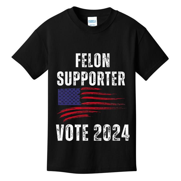 Felon Supporter Meme Voting Humor Make Your Vote Count Kids T-Shirt