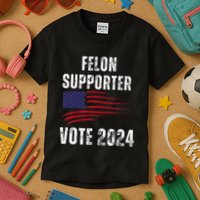 Felon Supporter Meme Voting Humor Make Your Vote Count Kids T-Shirt