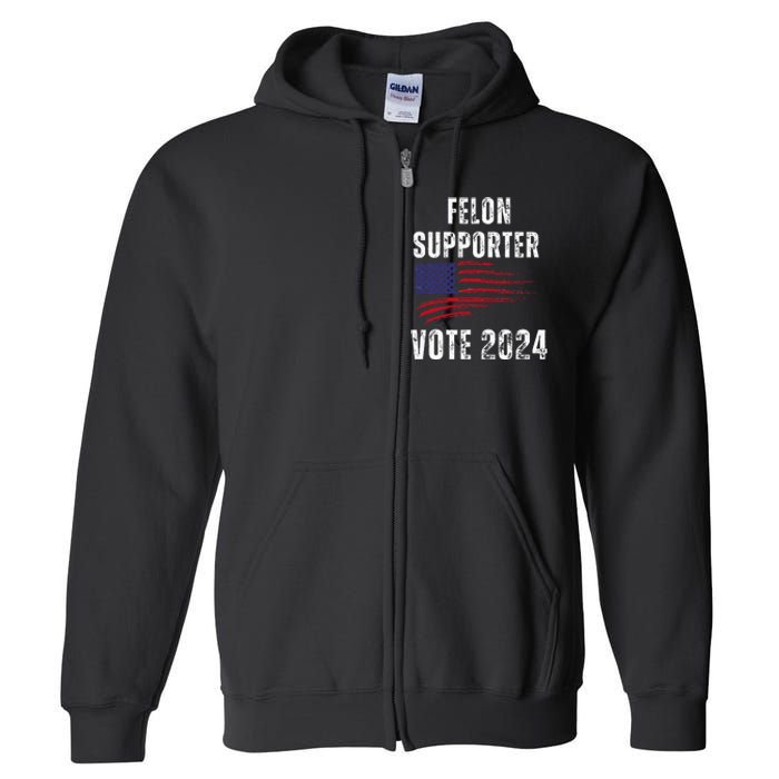 Felon Supporter Meme Voting Humor Make Your Vote Count Full Zip Hoodie