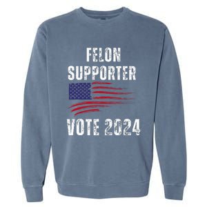 Felon Supporter Meme Voting Humor Make Your Vote Count Garment-Dyed Sweatshirt