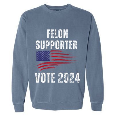 Felon Supporter Meme Voting Humor Make Your Vote Count Garment-Dyed Sweatshirt
